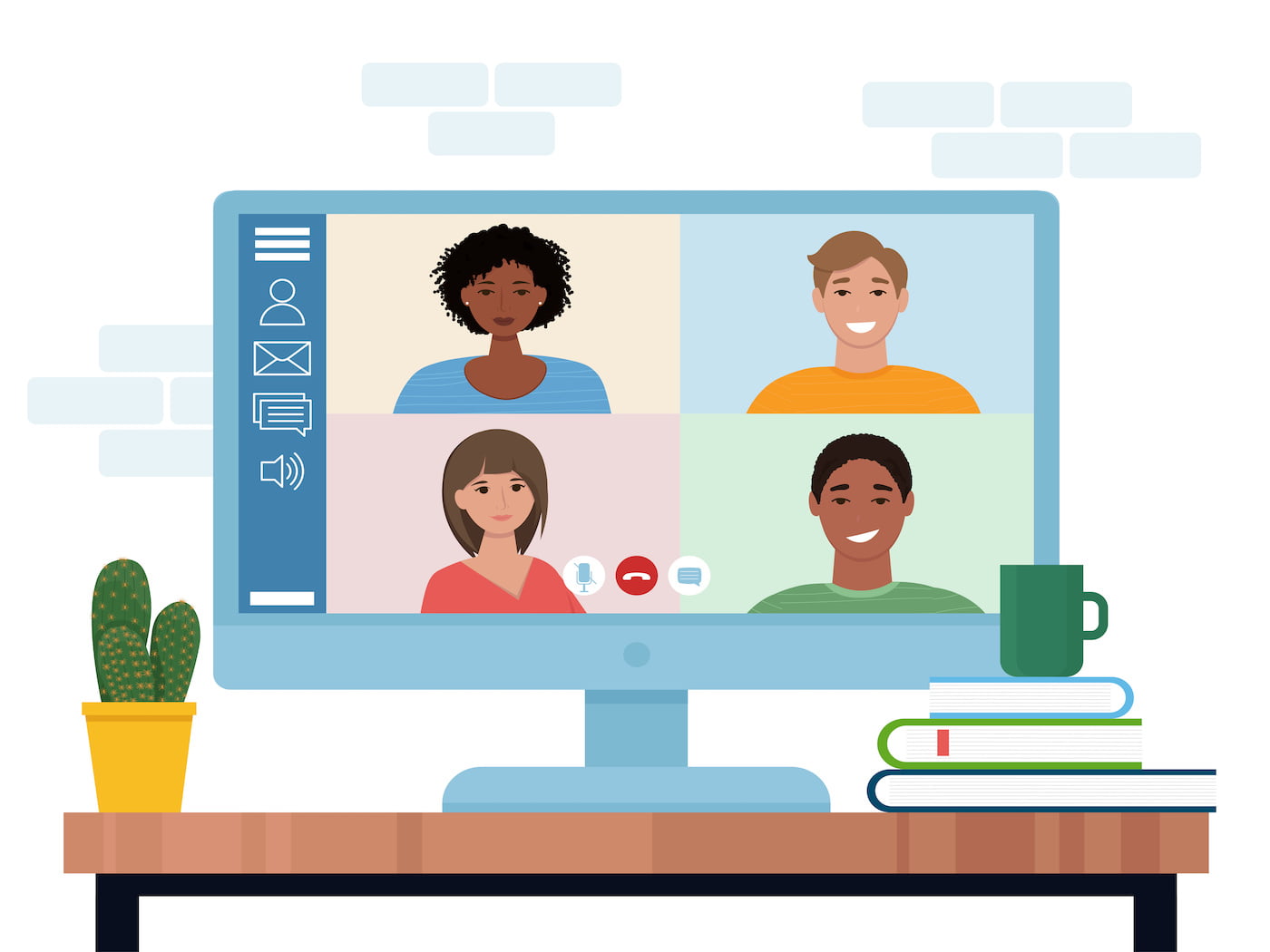 Virtual team meeting